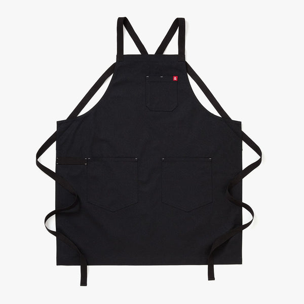 Caviar Black Crossback Apron - Hedley & Bennett